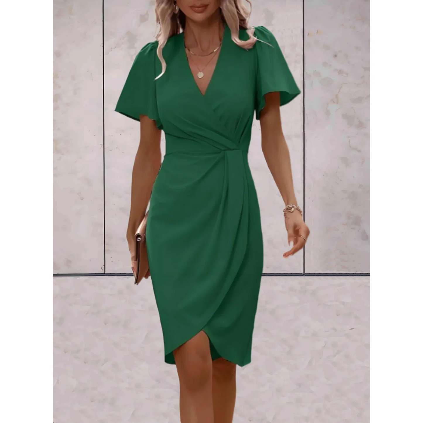 Sienna Wrap Summer Midi Dress | Elegant, Feminine, Breezy
