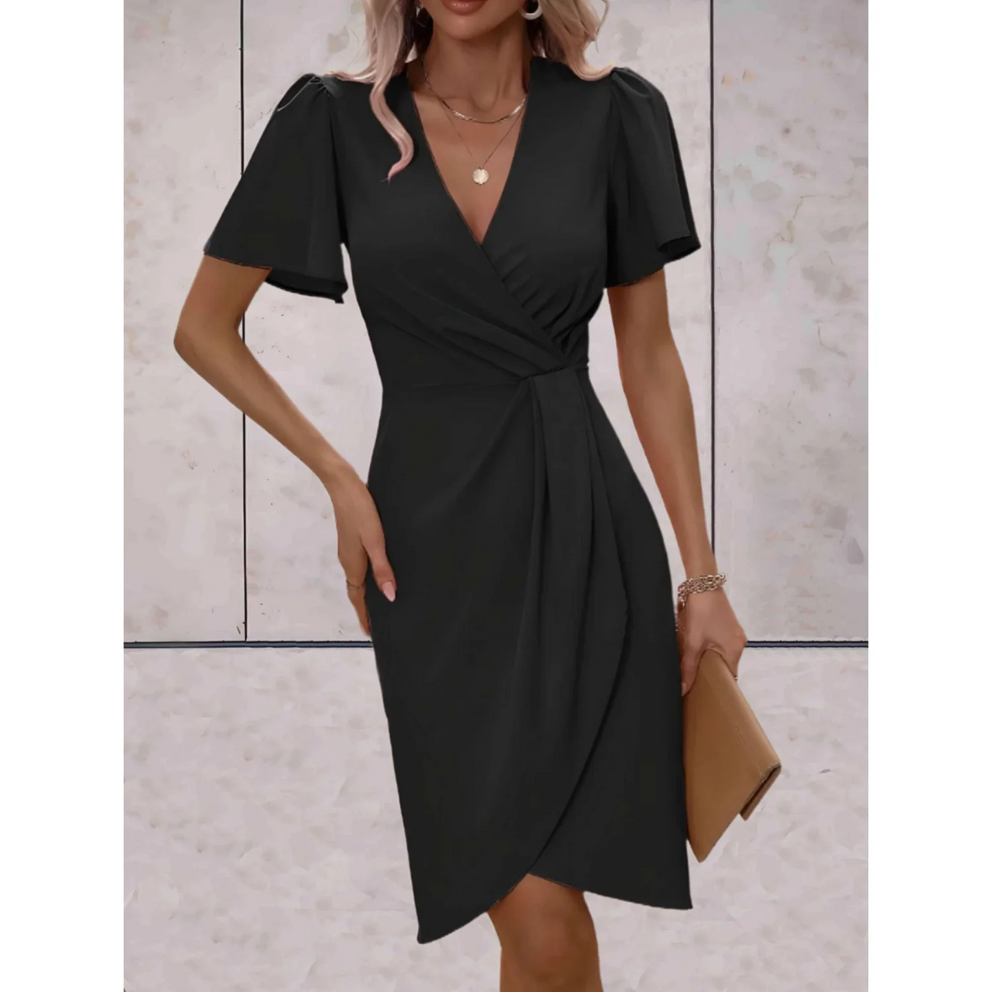 Sienna Wrap Summer Midi Dress | Elegant, Feminine, Breezy