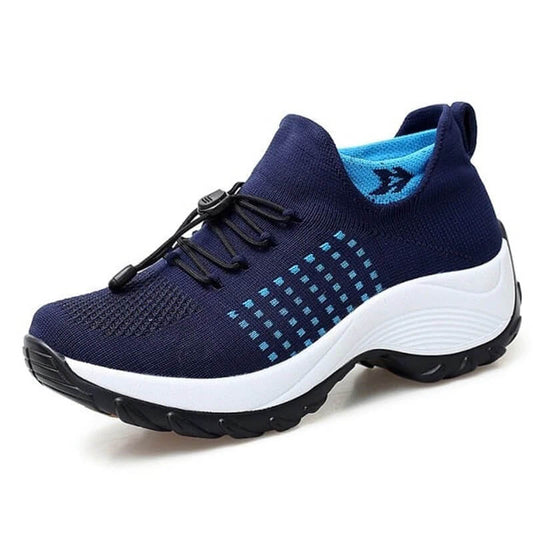 Women's Orthopedic Slip-On Sneakers – Elastic Toggle No-Tie