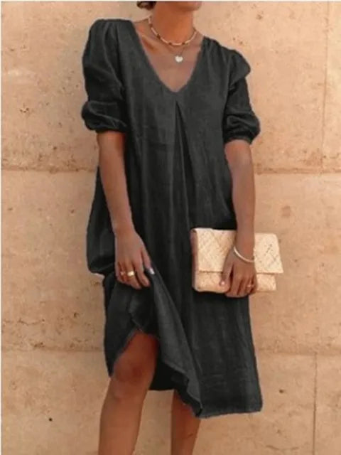 Nina Summer Midi Dress | Refined, Feminine, Effortless