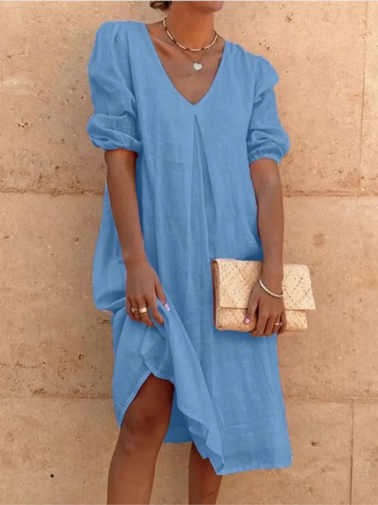 Nina Summer Midi Dress | Refined, Feminine, Effortless