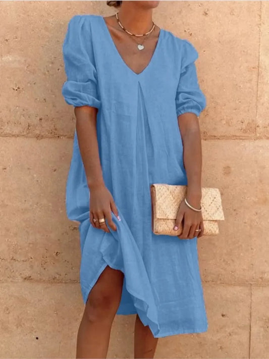 Nina Summer Midi Dress | Refined, Feminine, Effortless