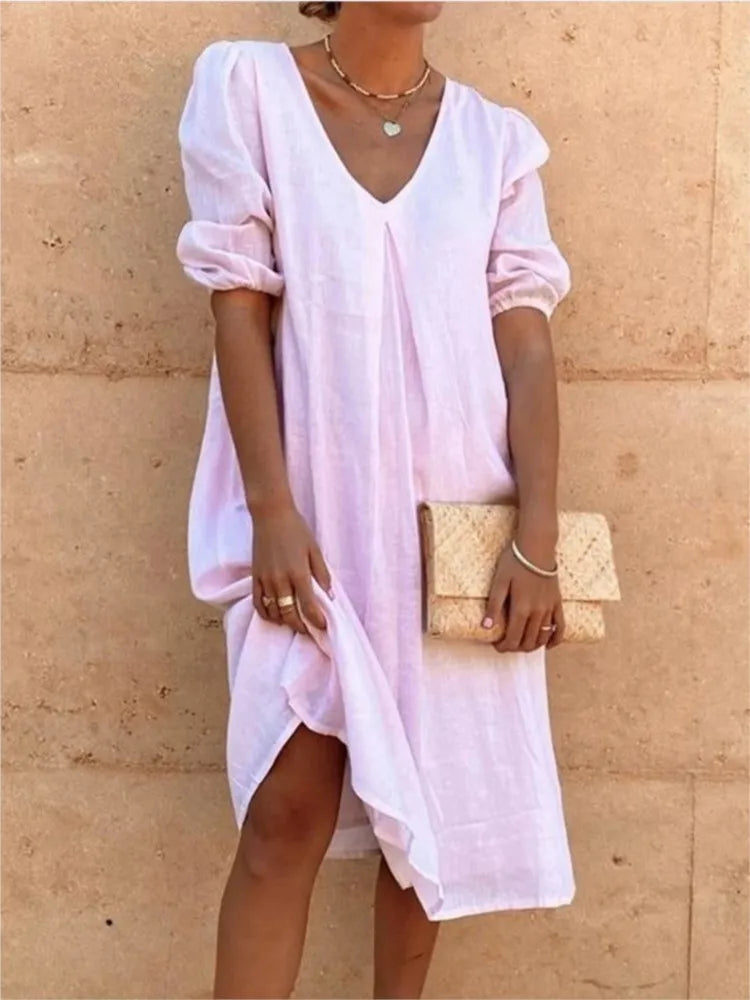 Nina Summer Midi Dress | Refined, Feminine, Effortless