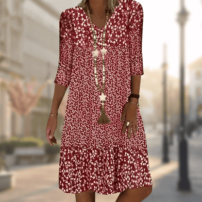 Sabine Summer Midi Dress | Elegant, Refined, Timeless
