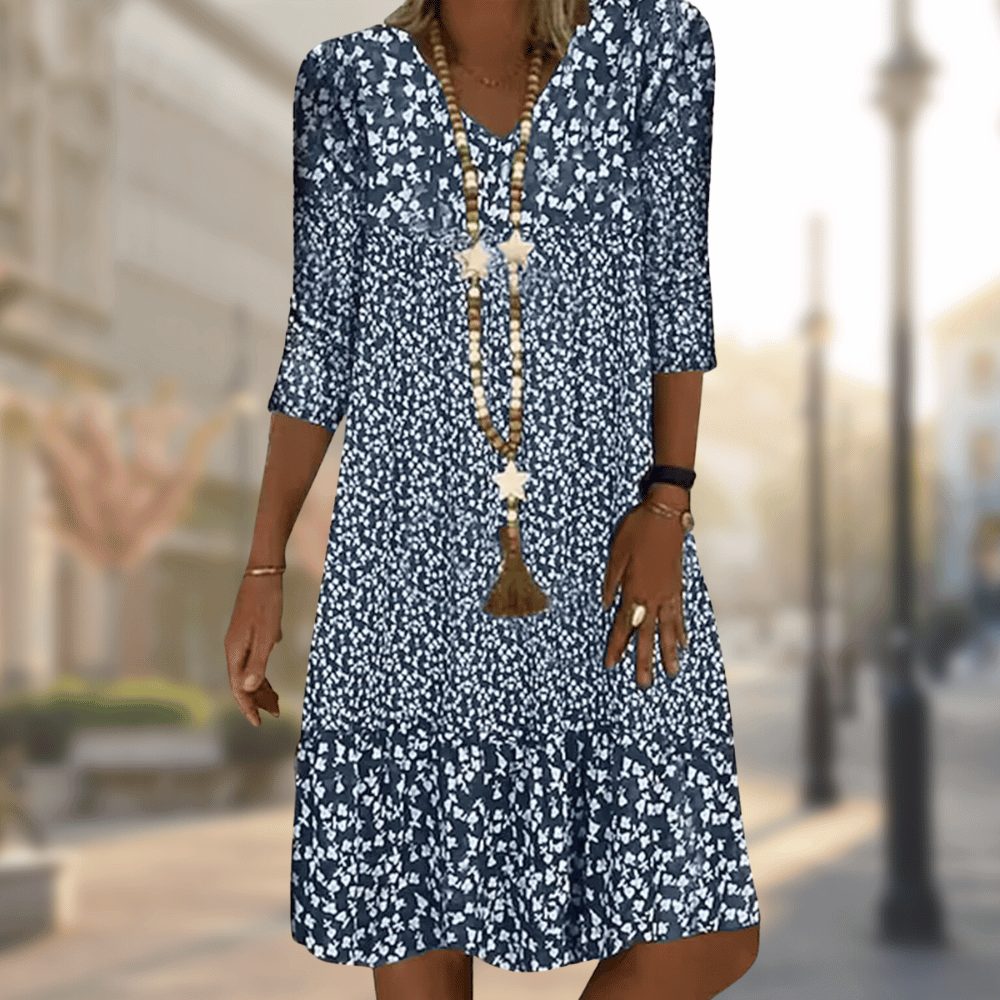 Sabine Summer Midi Dress | Elegant, Refined, Timeless