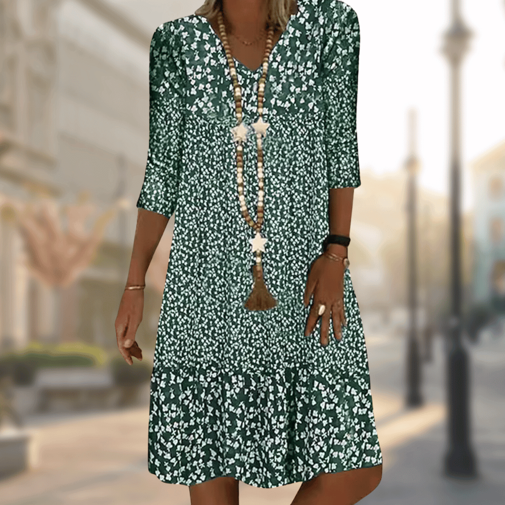 Sabine Summer Midi Dress | Elegant, Refined, Timeless