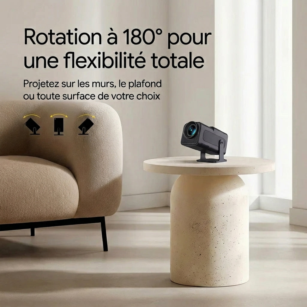 Vidéoprojecteur compatible 4K – Wi-Fi et Bluetooth