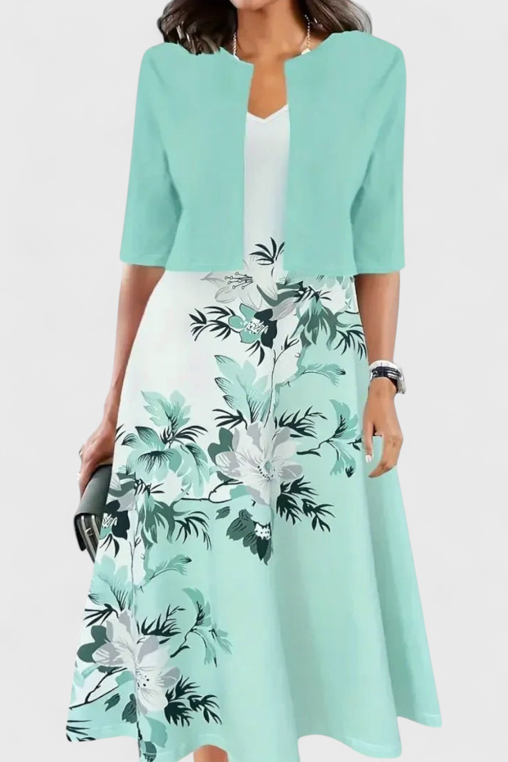 Estrella Blazer & Midi Dress Set | Summer Polish, Two-Piece