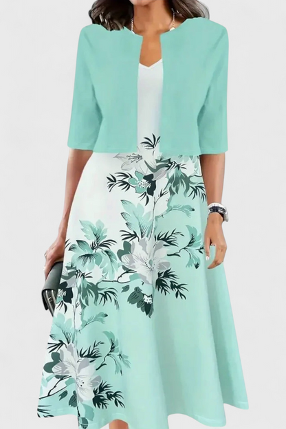 Estrella Blazer & Midi Dress Set | Summer Polish, Two-Piece