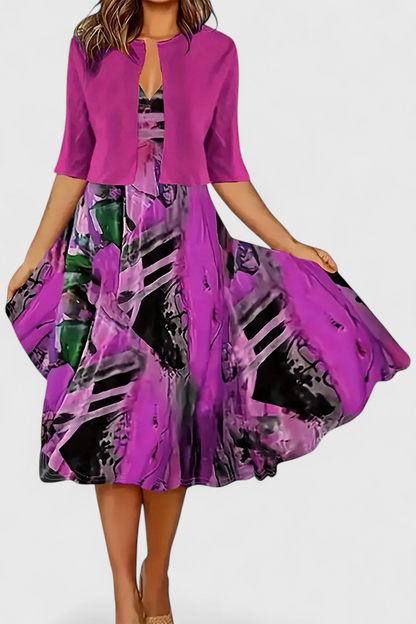 Estrella Blazer & Midi Dress Set | Summer Polish, Two-Piece