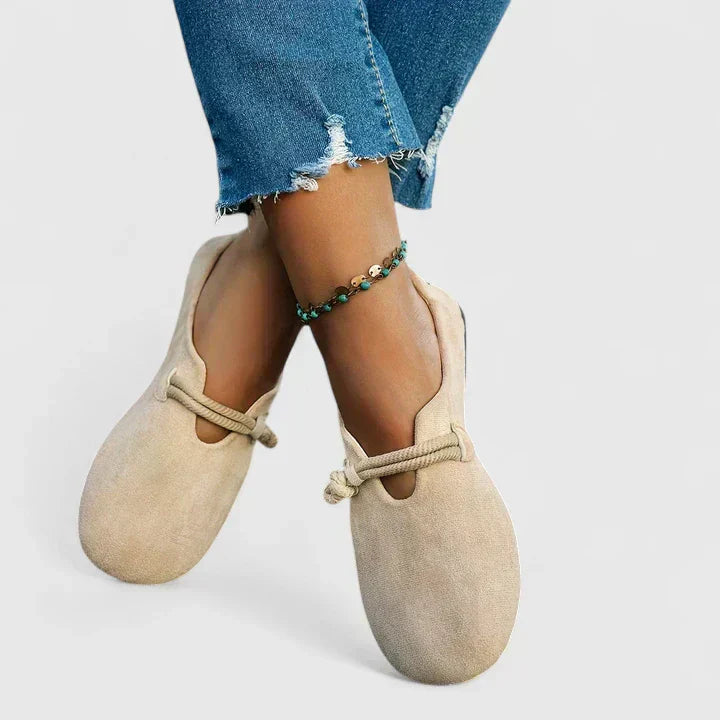 Women's Loafers – Round Toe Rope Detail Slip-On