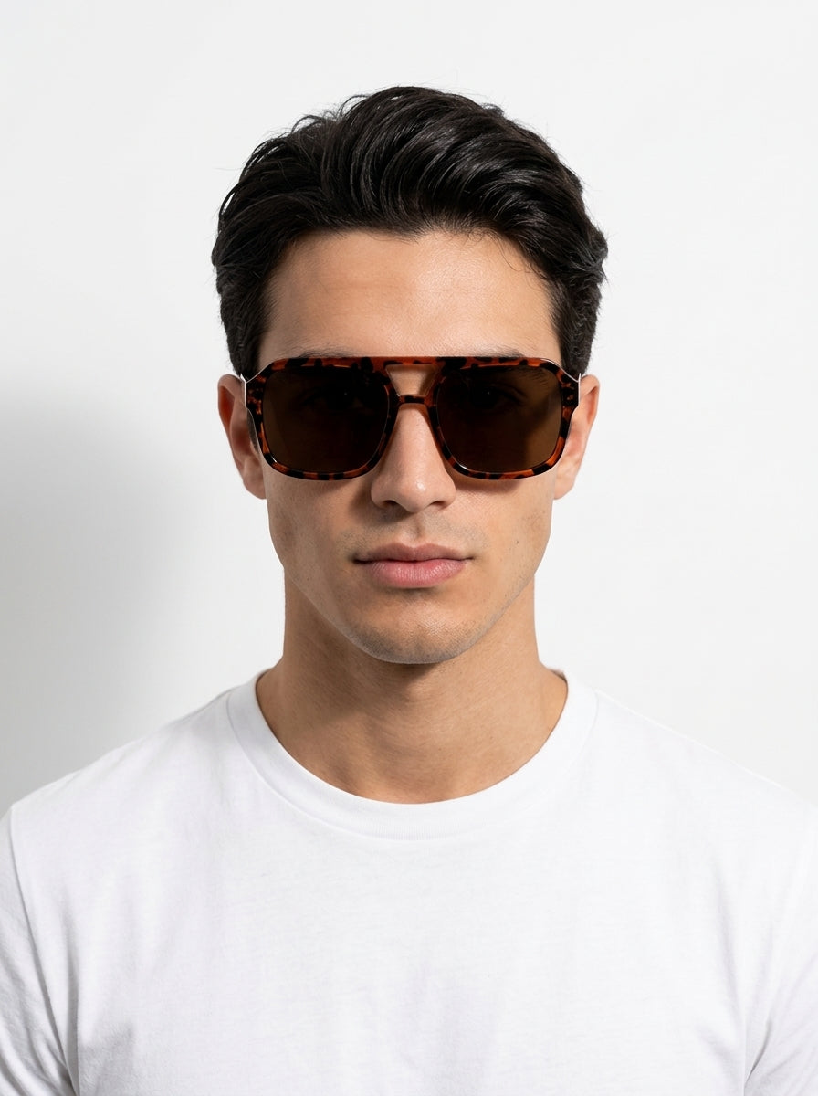 Saffron Retro Sunglasses | UV400, Warm Ochre Frame